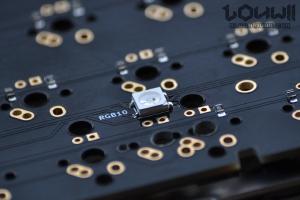 SMD RGB LED soldered onto PCB