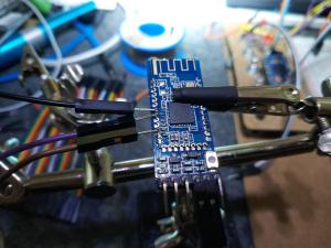 HM10 with soldered duponts cables
