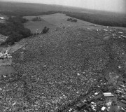 Aerial photo of Woodstock, 1969